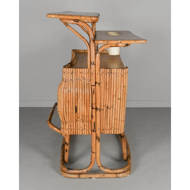 Wood Mid-Century Modern Rattan Tiki Bar, Hand-Crafted, Italy, Circa 1960s For Sale - Image 7 of 12