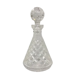 1950s Blown & Cut Crystal Liquor Decanter