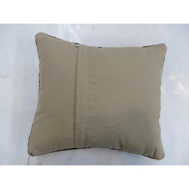 Late 20th Century Persian Serapi Rug Pillow For Sale - Image 5 of 5
