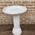 Vintage American Made White Glazed Terracotta Column Pedestal Bird Bath For Sale - Image 11 of 12