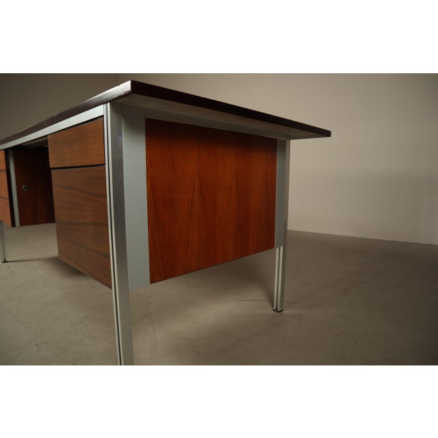Selene Executive Desk from Ora Acciaio, Italy, 1970s For Sale - Image 6 of 17