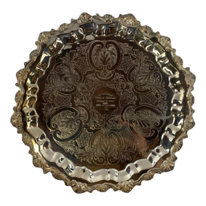 1960s Silver Plated Wedding Platter