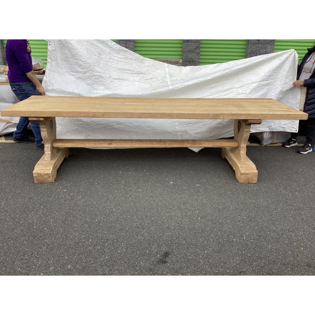 10Ft. Antique French Weathered Oak Farm Table For Sale - Image 18 of 18