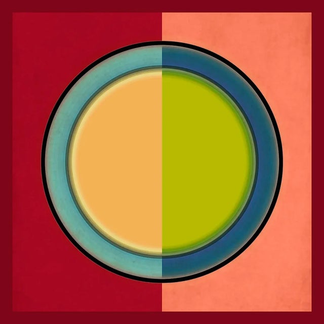 Not Yet Made - Made To Order Circle & Square Geometric Art Prints Graphic Diptych Set of 2 by Angela Cameron For Sale - Image 5 of 5