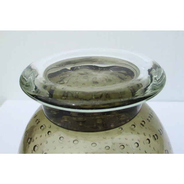 Italian Bubble Art Glass Urn For Sale - Image 4 of 6