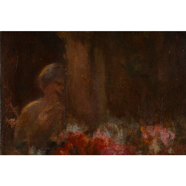 Albert Cresswell, Nymph Adorning a Bust in a Garden, Oil on Canvas For Sale - Image 6 of 16