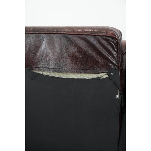 English Style Red-Brown Cowhide Chesterfield Sofa For Sale - Image 14 of 16