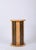 Wood Octagonal Pedestal in Burl Wood and Brass by Tommaso Barbi, Italy, 1970s For Sale - Image 7 of 18