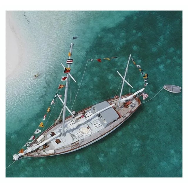 Charter Ketch 1961 Sixty eight foot charter ketch ‘Traveller II’ at anchor in the lee of Stocking Island, across the...