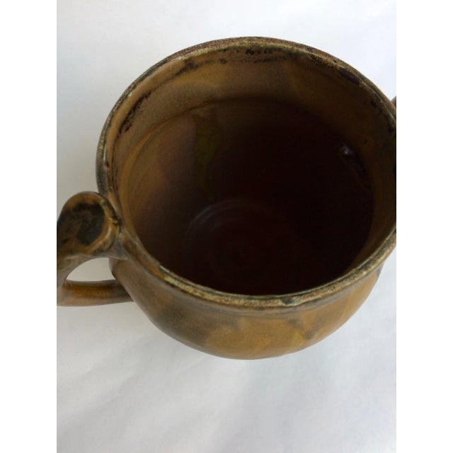 Ceramic Mid Century Modern Drip Glazed Teapot For Sale - Image 7 of 8