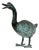 Goose Sculpture, 1920s-1940s, Green-Patinated Bronze For Sale
