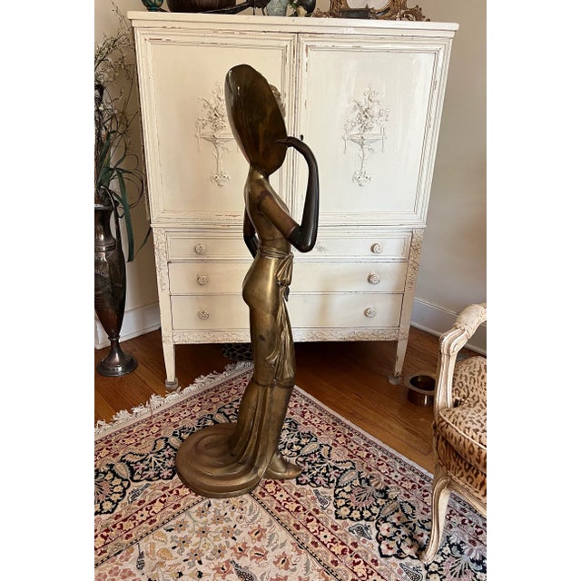 Early 20th Century French Bronze Model Statue, Art Deco Woman Signed/ Marked Rivoire For Sale In Chicago - Image 6 of 8
