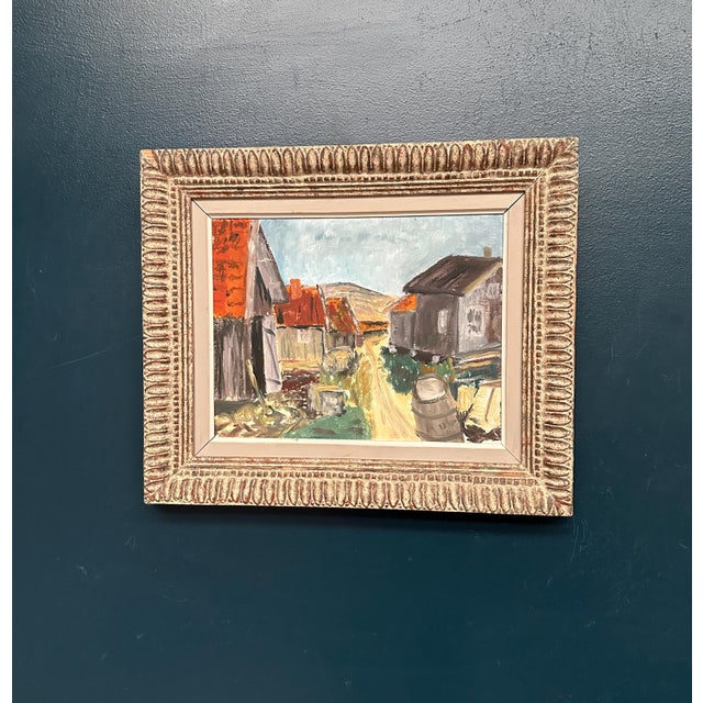 Swedish Artist, Rural Village, 1950s, Oil on Panel, Framed For Sale - Image 12 of 12