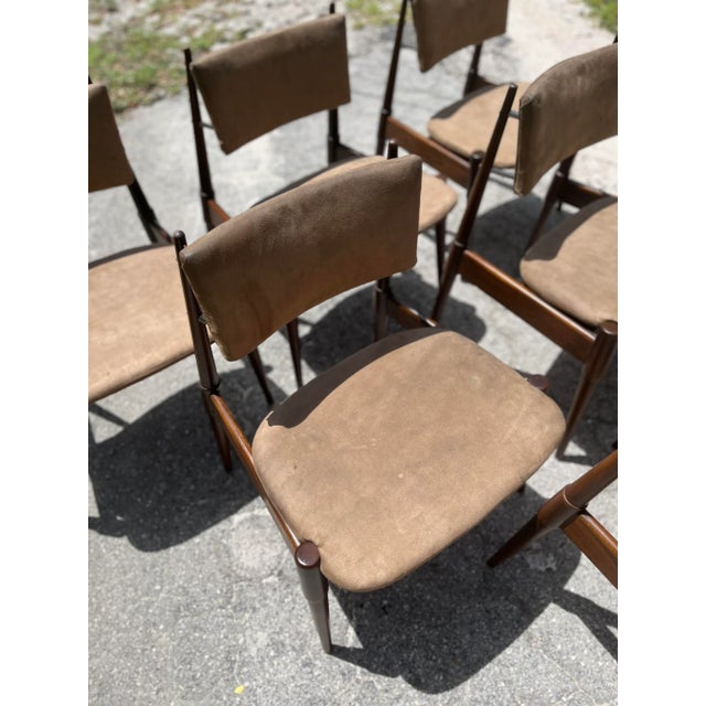 Mid-Century Modern Mid 20th Century Dining Chairs in the Style of Arne Vodder - Set of 6 For Sale - Image 3 of 13