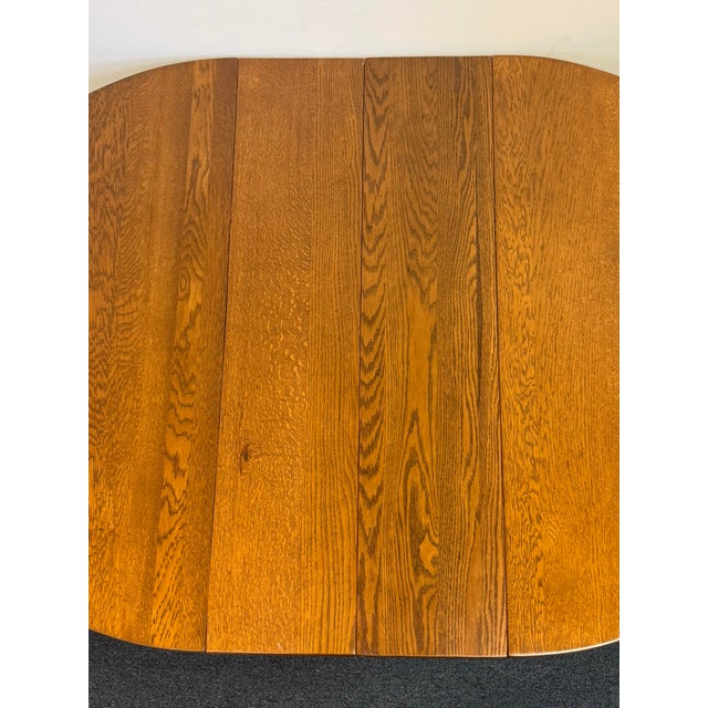 Early 20th Century Quarter Sawn Oak Claw Foot Dining Table For Sale In New York - Image 6 of 10