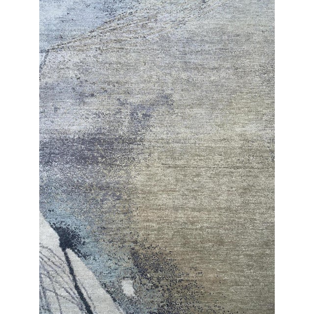 2020s Hand Knotted Modern Wool Rug. 12'00" X 15"03" For Sale - Image 4 of 4
