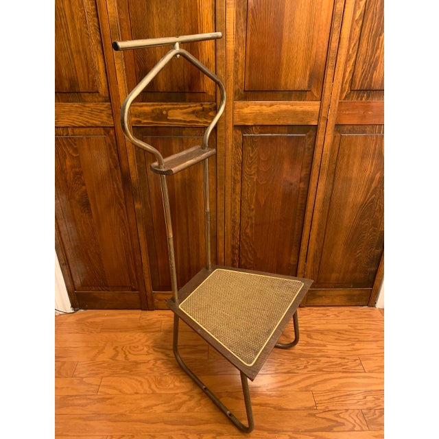1950s 1960s Vintage Suit Butler Valet With Seat For Sale - Image 5 of 9