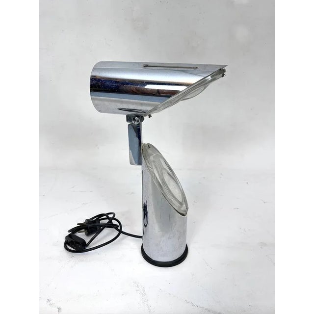 Modern Chrome and Glass Table Lamp by Oscar Torlasco for Stilkronen, Italy, 1960s For Sale - Image 12 of 12