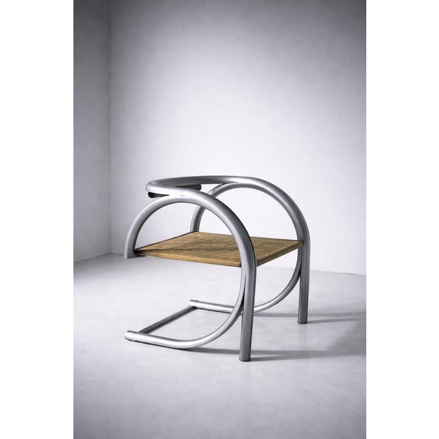 1960s Modernist Italian Prototype FerroTipi Armchair from G.Malacrida and P. Resmini, 1968 For Sale - Image 5 of 14