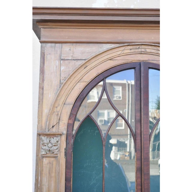 Antique Italian Renaissance 109" Tall Carved Wood Gothic Cupboard Hutch Cabinet For Sale - Image 12 of 12