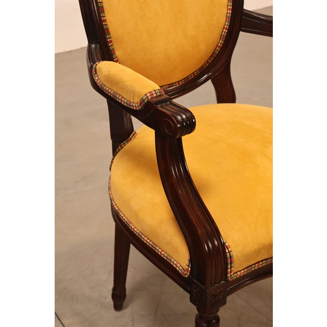 Brown Century Furniture French Louis XVI Style Set of Ten Oval Back Dining Chairs For Sale - Image 8 of 18