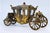 Silver-Gilt Carriage with Portuguese Coat of Arms Engravings, Garlands, Angelic Figures and Glass Applications For Sale - Image 10 of 11
