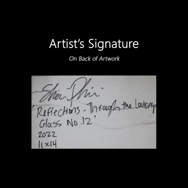 Abstract Geometric Painting "Reflections Through the Looking Glass No. 12" Original Artwork by Shiri Phillips For Sale - Image 9 of 9