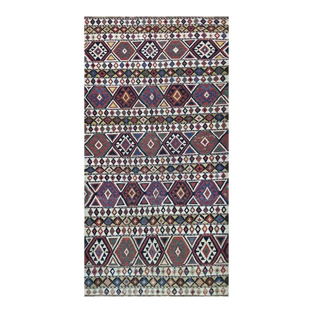 Antique Caucasian Shirvan Kilim, 4'10" X 9'2", C-1880 For Sale