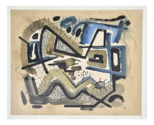 Dolf Breetvelt, Abstract Composition in Mixed Media, 1950s, Paper
