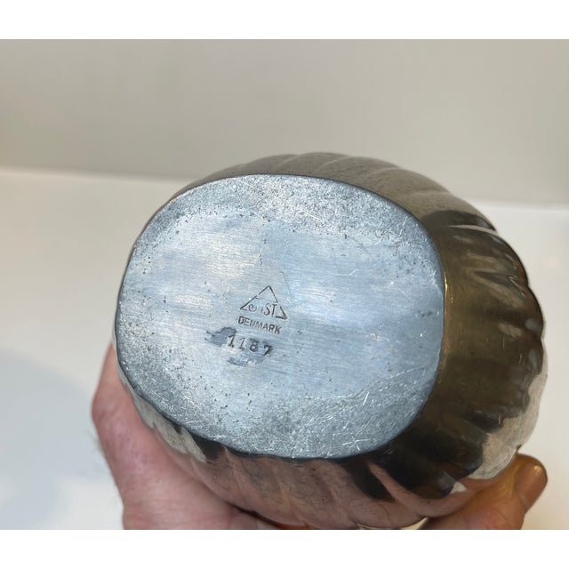 Metal Art Deco Vases in Pewter from Just Andersen, 1940s, Set of 2 For Sale - Image 7 of 14