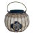 Vintage Asian Paper Mache Rattan Wrapped Container With Handle For Sale