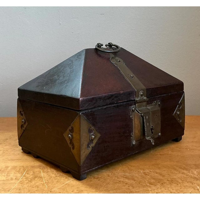 Vintage Wood and Metal Decorative Box For Sale - Image 12 of 12