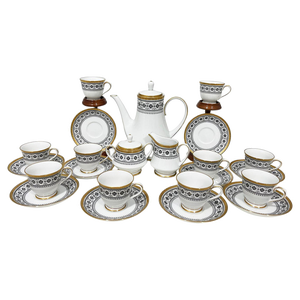 Tea Set in Scheherazade Pattern attributed to Noritake, Japan, 1960s, Set of 23