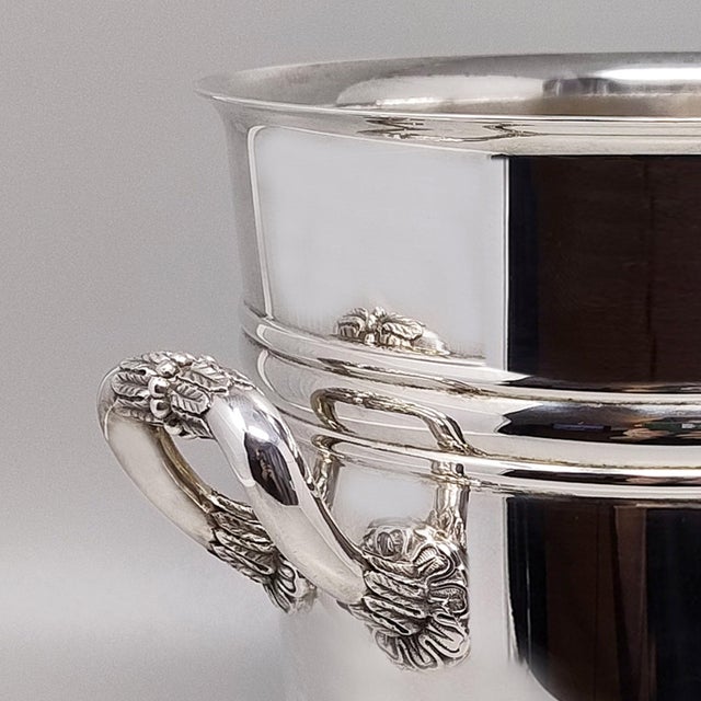 Vintage Silver-Plated Sully Champagne & Ice Bucket from Christofle, 1950s For Sale - Image 9 of 11