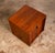 Brown Mid Century Modern Side Table Square End Tambour Door Walnut Wood Vintage For Sale - Image 8 of 8