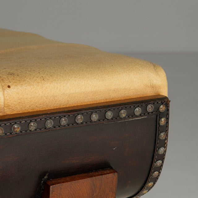 Brown 1960s Italian Exceptional Italian Ottomans - A Pair For Sale - Image 8 of 18