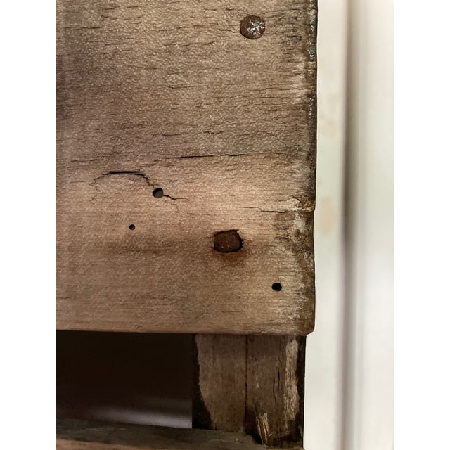 Chocolate Antique Bucket Bench or Crock Shelf (Unpainted) For Sale - Image 8 of 10