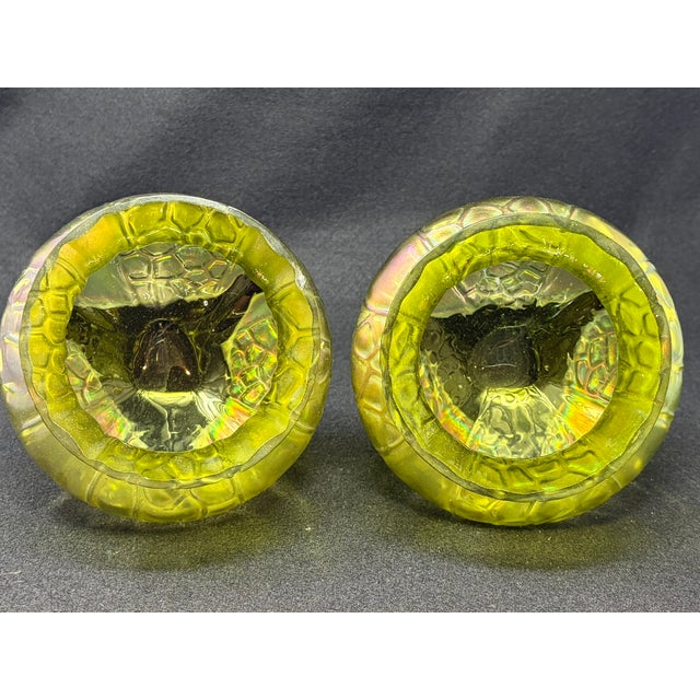 1900 - 1909 Early 20th Century Kralick Art Deco Glass Vases, Pair For Sale - Image 5 of 9