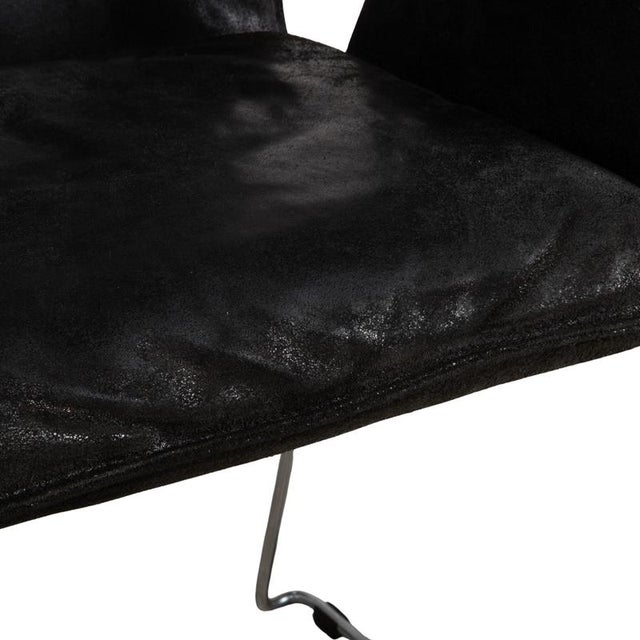 Mexico Chairs in Black Leather and Chrome from KFF For Sale - Image 6 of 16