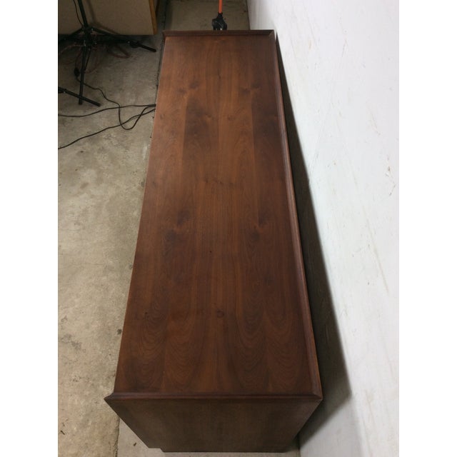 Mid-Century Modern Mid Century Modern Six Drawer Walnut Lowboy Dresser For Sale - Image 3 of 17