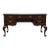 Sligh Furniture the Ellis Line Solid Mahogany Traditional Chippendale Style 58" Desk W. Tooled Leather Top For Sale