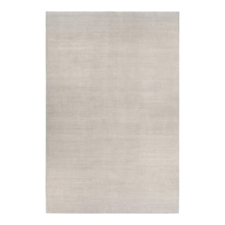 Rug & Kilim’s Oversized Contemporary Textural Solid Rug in Ivory Tones For Sale