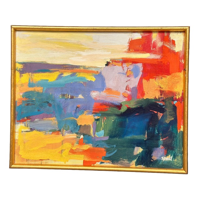 Ubaid Syed, Abstract, 1950s, Oil on Canvas, Framed For Sale