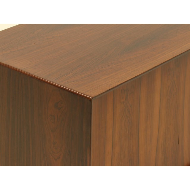 Large Rosewood Sideboard with Tambour Doors by Oswald Vermaercke for V-Form, Belgium, 1960s For Sale - Image 16 of 18