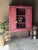 Pink Vintage Romantic Petite Hutch From the 1930s Custom Painted a Beautiful Dusty Pink For Sale - Image 8 of 11