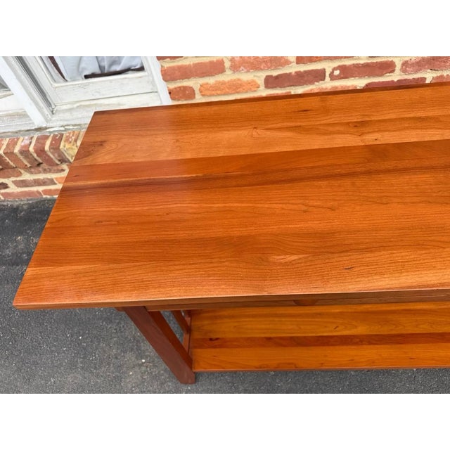 Wood Late 20th Century Ethan Allen American Impressions Art & Craft Mission Style Cherry Sofa Hall Table. Console Table For Sale - Image 7 of 17