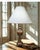 Vintage Brass & Wood Table Lamp, Urn Body, Shell Motif Base, No Shade For Sale - Image 11 of 11