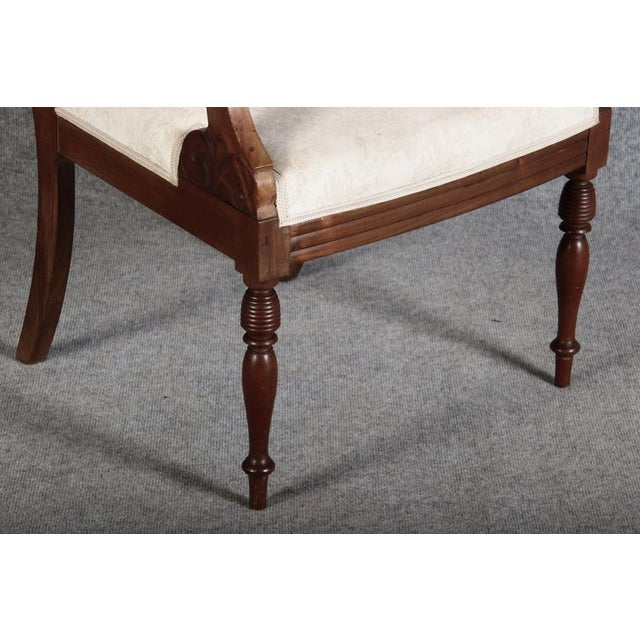 Antique English Regency Biedermeier Armchair in Mahogany, 1840 For Sale - Image 16 of 18