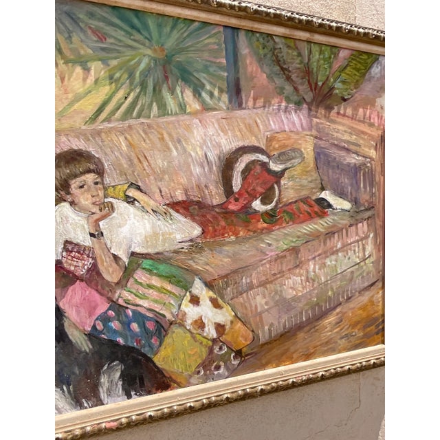 Vintage Expressionist Signed Original Oil Portrait Painting on Board ...