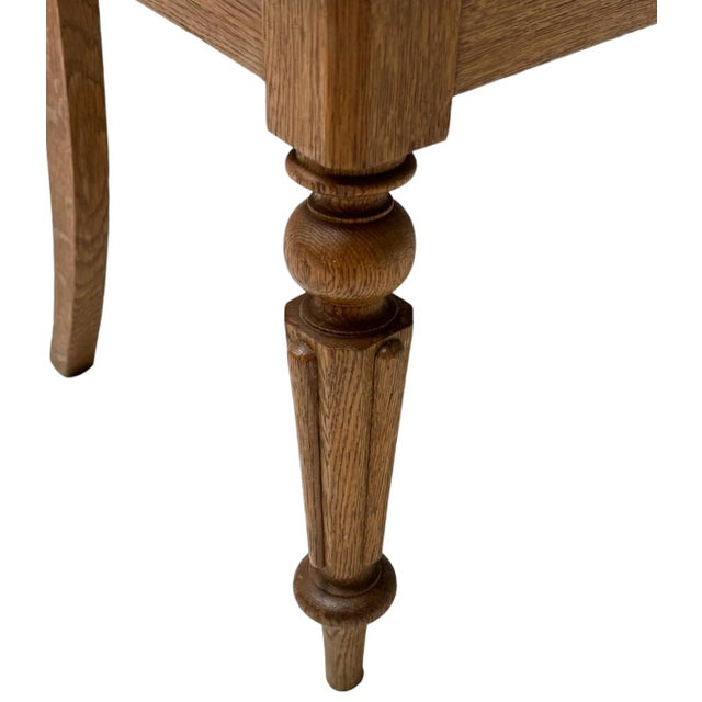 Wood Oak Gothic Revival Hand-Carved Side Chair, 1930s For Sale - Image 7 of 8